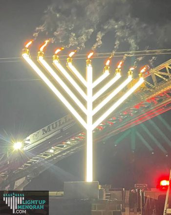 12 ft LED Light Up Menorah - jewish Chanukkah decorative candles